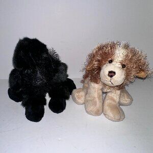 Ganz Webkinz Cocker Spaniel & Black Poodle Dogs Plush Stuffed Animal No Codes!